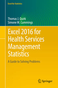 Vorderes Coverbild (hohe Qualität) Excel 2016 for Health Services Management Statistics