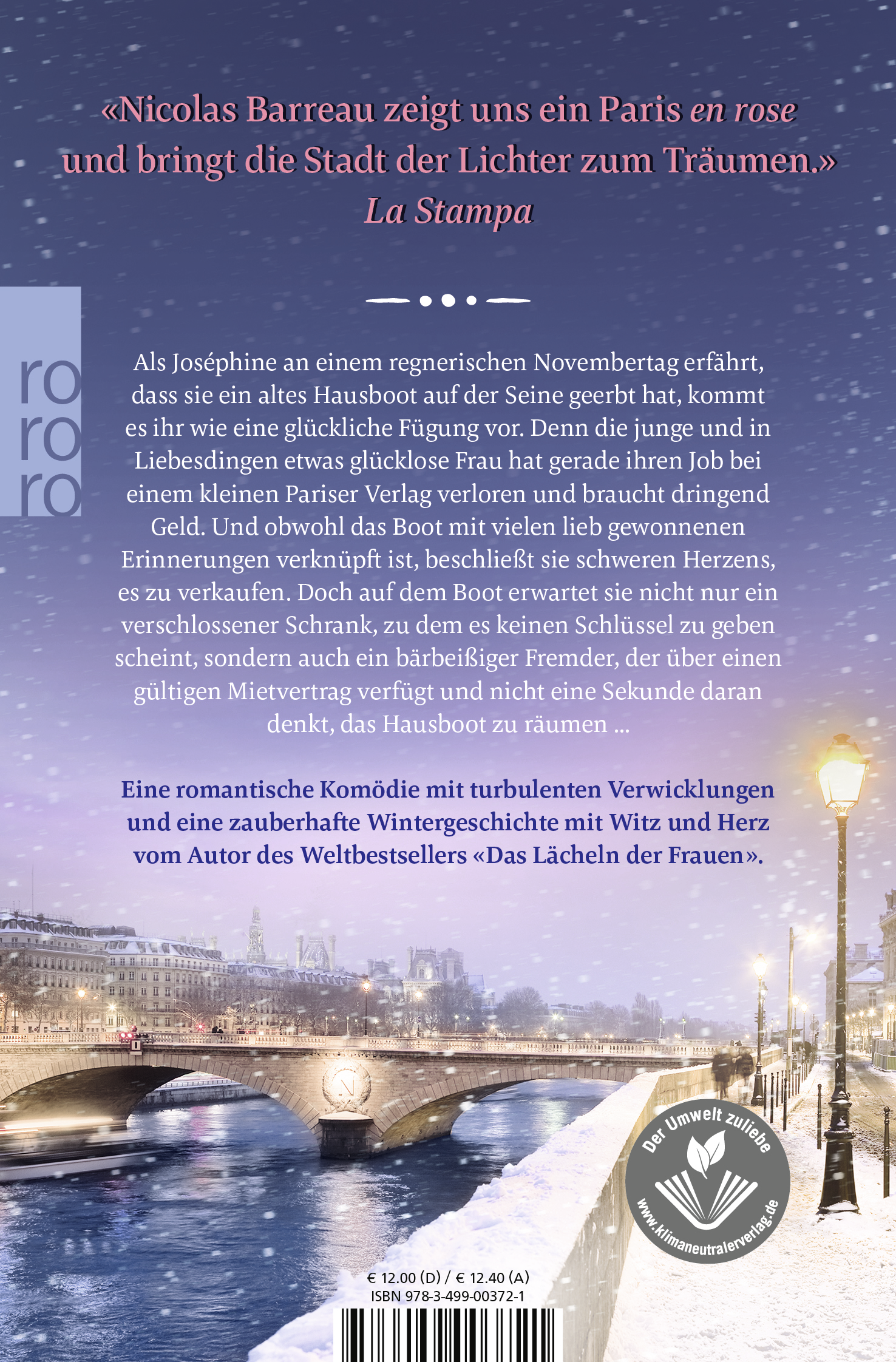 Rückseitencover Tausend Lichter über der Seine