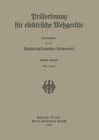 Vorderes Coverbild Prüfordnung für elektrische Meßgeräte