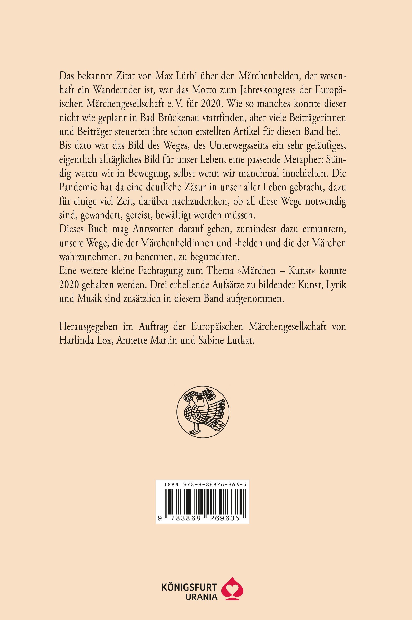 Rückseitencover Der Wanderer im Märchen - Das Wandernde Märchen - Märchen - Kunst