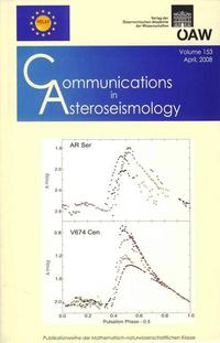 Vorderes Coverbild Communications in Asteroseismology Volume 153, 2008