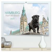 Vorderes Coverbild Hamburg - Stadt der Möpse (hochwertiger Premium Wandkalender 2025 DIN A2 quer), Kunstdruck in Hochglanz