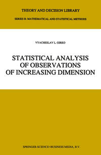 Vorderes Coverbild Statistical Analysis of Observations of Increasing Dimension