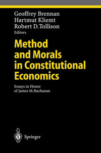 Vorderes Coverbild Method and Morals in Constitutional Economics