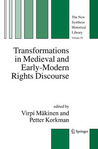 Vorderes Coverbild Transformations in Medieval and Early-Modern Rights Discourse