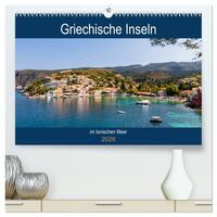 Vorderes Coverbild Griechische Inseln im Ionischen Meer (hochwertiger Premium Wandkalender 2026 DIN A2 quer), Kunstdruck in Hochglanz