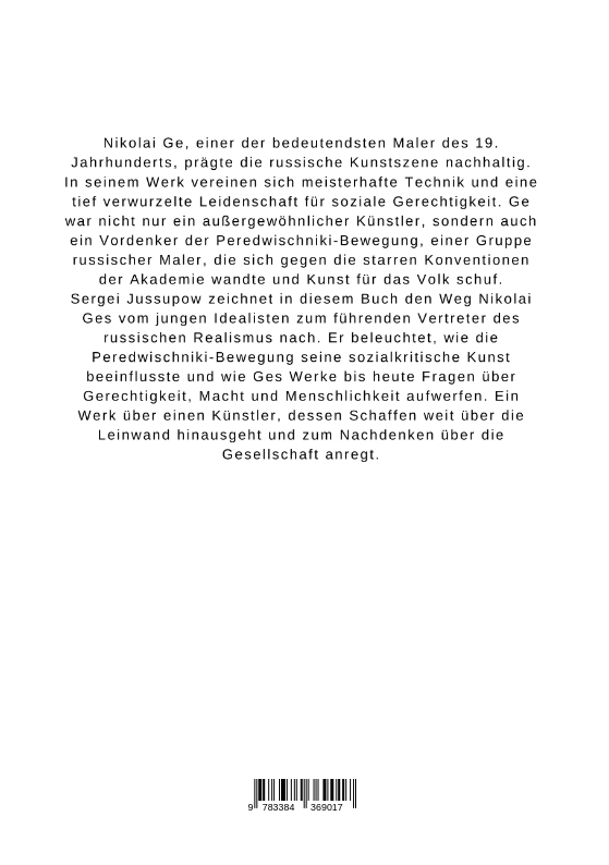 Rückseitencover Nikolai Ge: Der Weg des Realismus
