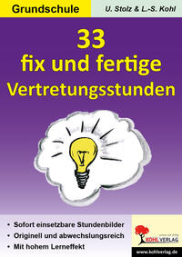 Vorderes Coverbild 33 fix und fertige Vertretungsstunden Grundschule