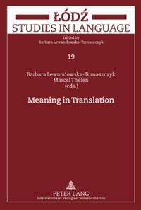 Vorderes Coverbild Meaning in Translation