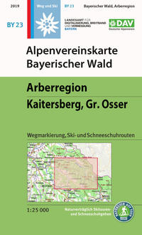 Vorderes Coverbild Alpenvereinskarte Bayerischer Wald, Arberregion, Kaitersberg, Osser