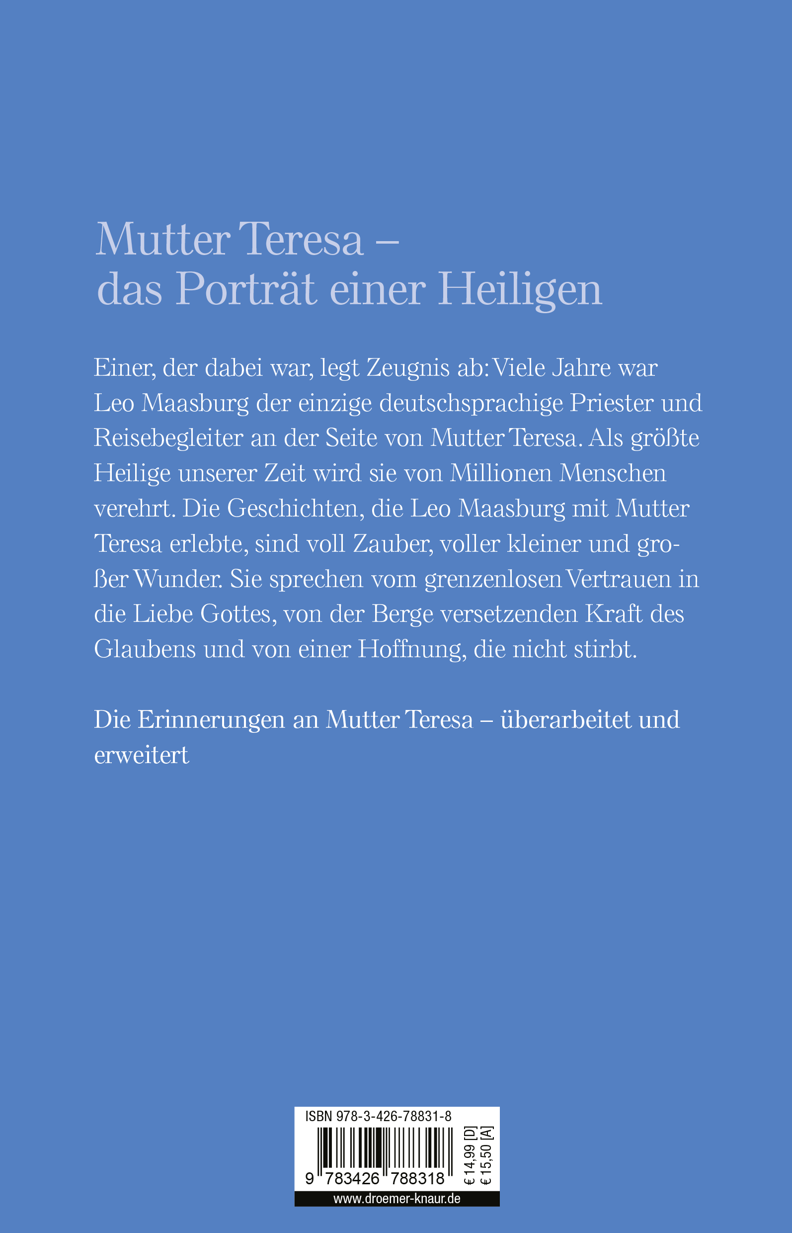 Rückseitencover Mutter Teresa