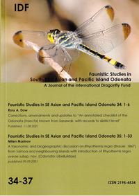 Vorderes Coverbild Faunistic Studies in SE Asian and Pacific Island Odonata 34-37