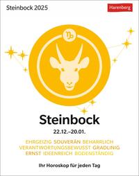 Vorderes Coverbild Steinbock Sternzeichenkalender 2025 - Tagesabreißkalender - Ihr Horoskop für jeden Tag