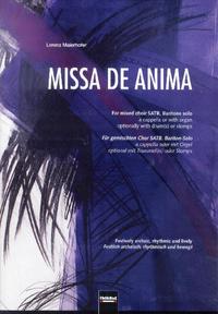 Vorderes Coverbild Missa de anima. Chorpartitur mit Orgel + Trommeln oder Stomps