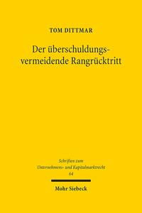 Vorderes Coverbild Der überschuldungsvermeidende Rangrücktritt