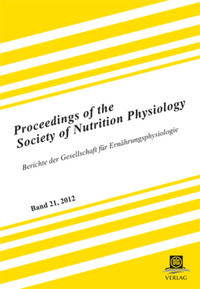 Vorderes Coverbild Proceedings of the Society of Nutrition Physiology Band 21, 2012