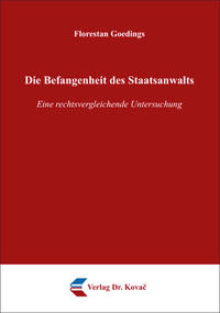 Vorderes Coverbild Die Befangenheit des Staatsanwalts
