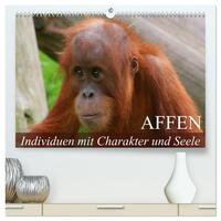 Vorderes Coverbild Affen - Individuen mit Charakter und Seele (hochwertiger Premium Wandkalender 2026 DIN A2 quer), Kunstdruck in Hochglanz