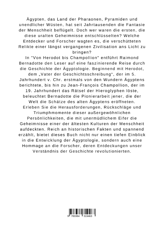 Rückseitencover Von Herodot bis Champollion