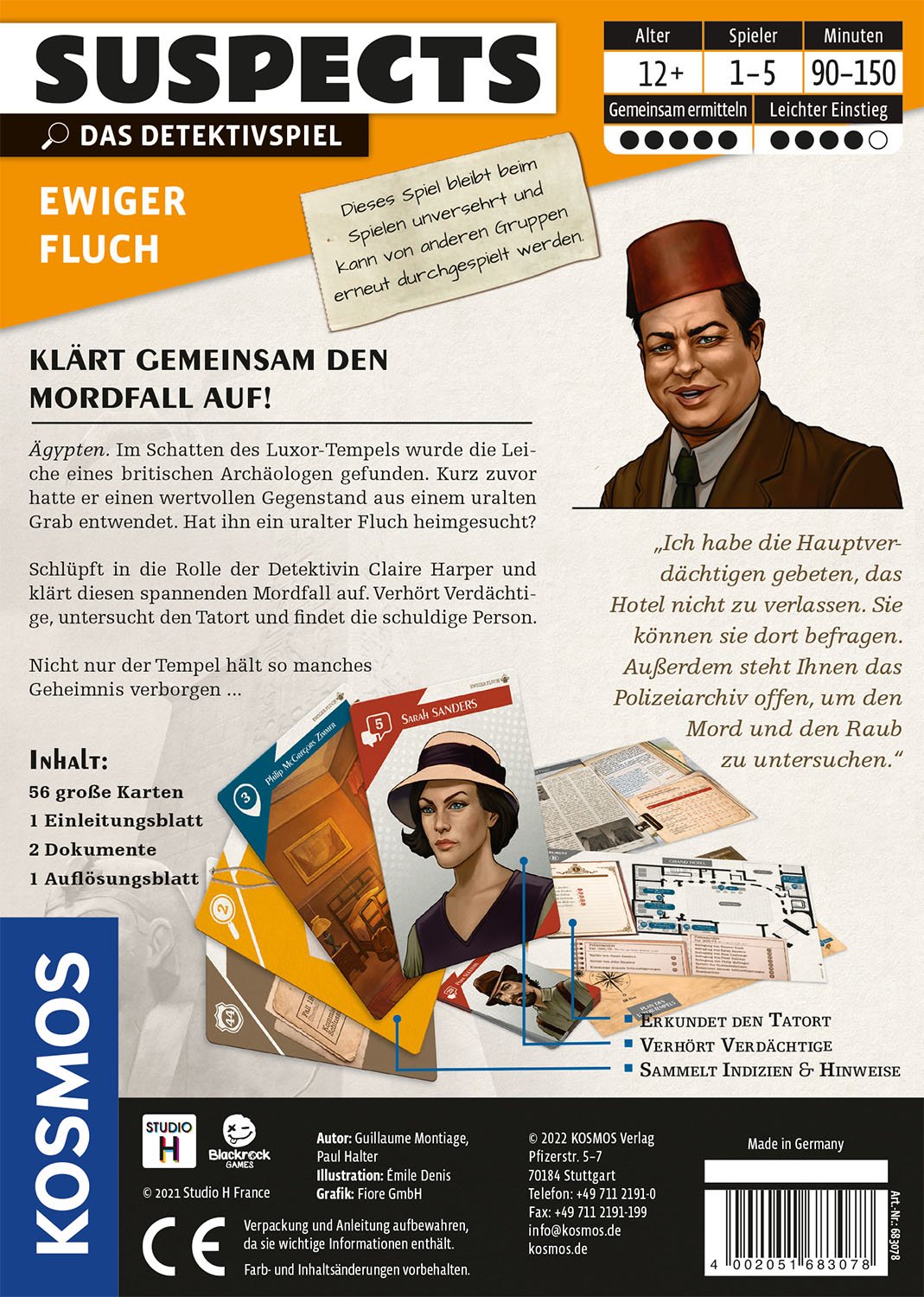 Rückseitencover Suspects Ewiger Fluch