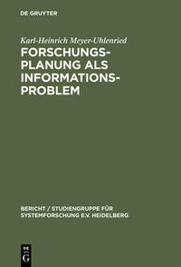 Vorderes Coverbild Forschungsplanung als Informationsproblem