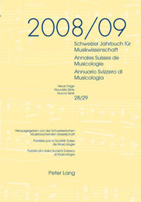 Vorderes Coverbild Schweizer Jahrbuch für Musikwissenschaft- Annales Suisses de Musicologie- Annuario Svizzero di Musicologia