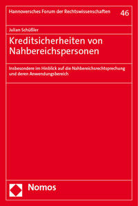 Vorderes Coverbild Kreditsicherheiten von Nahbereichspersonen