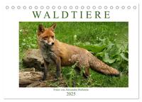 Vorderes Coverbild Waldtiere (Tischkalender 2025 DIN A5 quer), CALVENDO Monatskalender