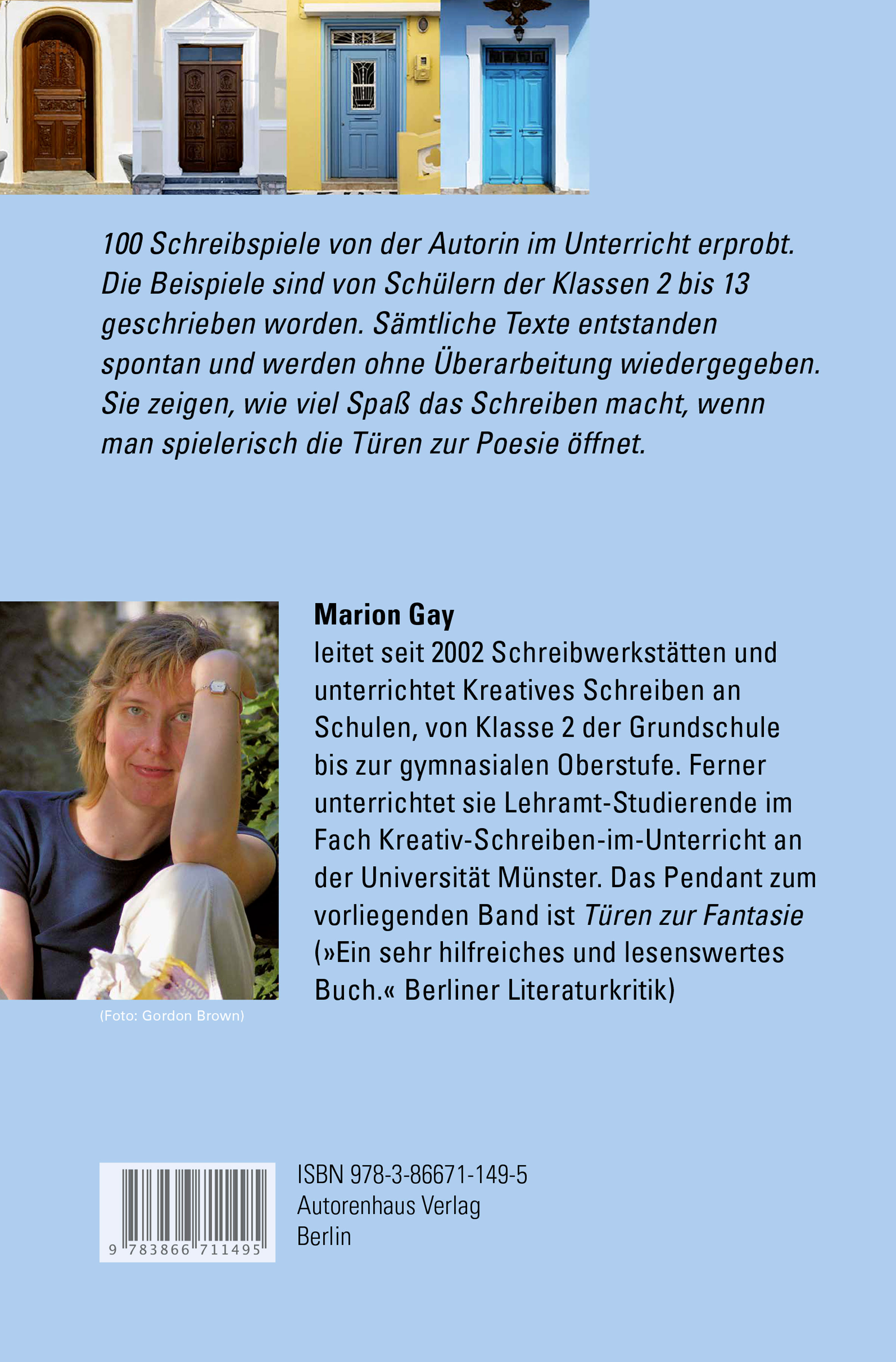Rückseitencover Türen zur Poesie