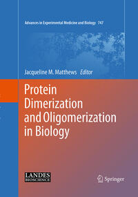 Vorderes Coverbild Protein Dimerization and Oligomerization in Biology
