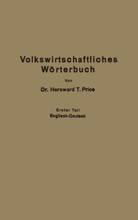 Vorderes Coverbild Economic Dictionary / Volkswirtschaftliches Wörterbuch