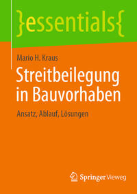 Vorderes Coverbild Streitbeilegung in Bauvorhaben