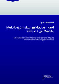 Vorderes Coverbild Meistbegünstigungsklauseln und zweiseitige Märkte