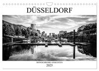 Vorderes Coverbild DÜSSELDORF MONOCHROME ANSICHTEN (Wandkalender 2025 DIN A4 quer), CALVENDO Monatskalender