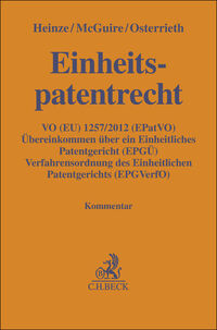 Vorderes Coverbild Einheitspatentrecht