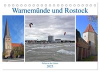Vorderes Coverbild Warnemünde und Rostock, Perlen an der Ostsee (Tischkalender 2025 DIN A5 quer), CALVENDO Monatskalender