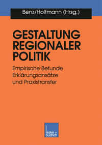 Vorderes Coverbild Gestaltung regionaler Politik