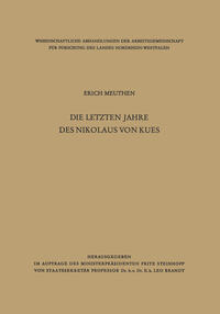 Vorderes Coverbild Die letzten Jahre des Nikolaus von Kues