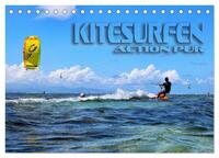 Vorderes Coverbild Kitesurfen - Action pur (Tischkalender 2025 DIN A5 quer), CALVENDO Monatskalender