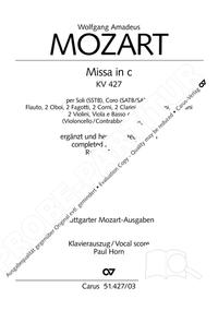 Vorderes Coverbild Missa in c (Klavierauszug)