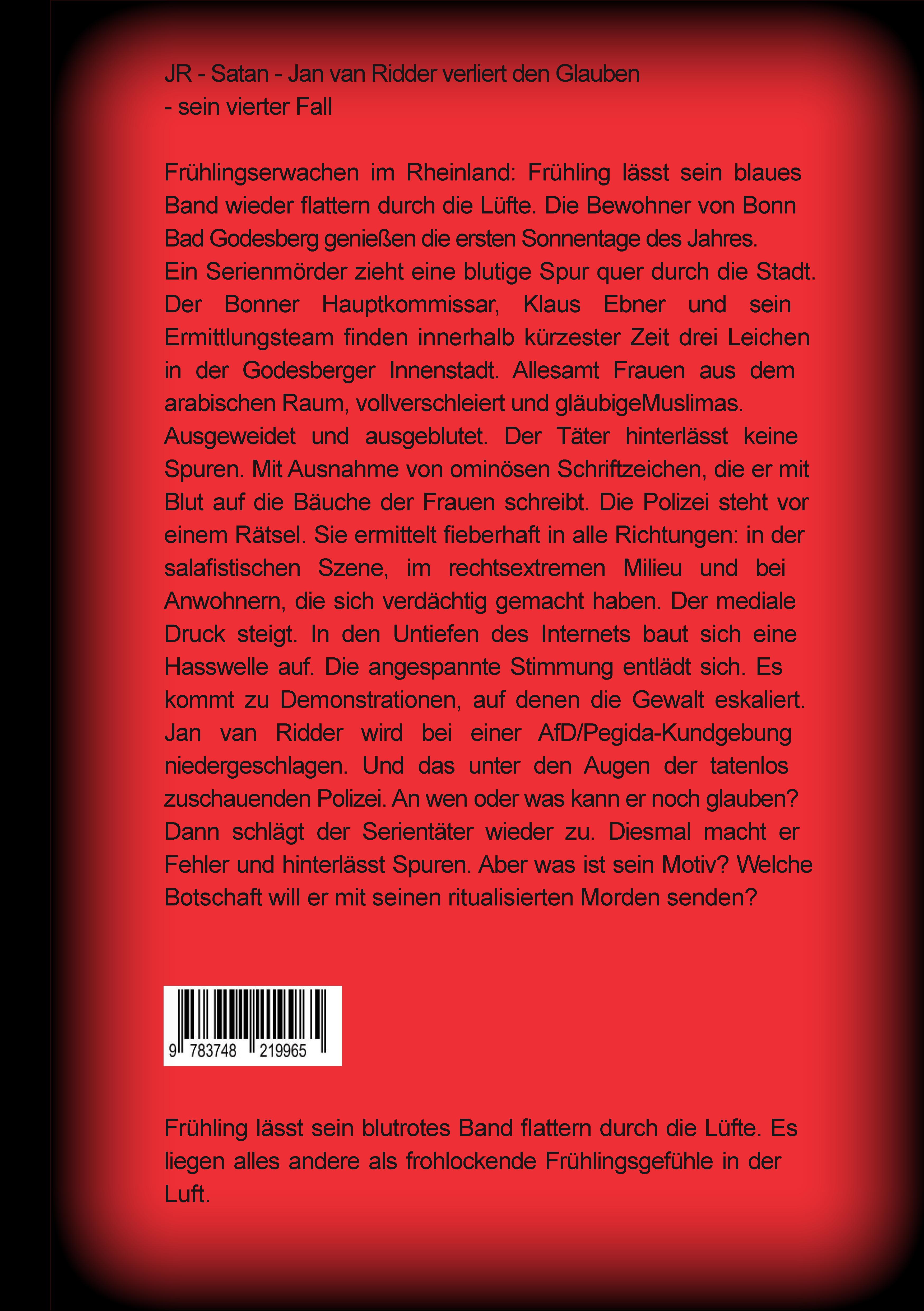 Rückseitencover Satan - Kriminalroman