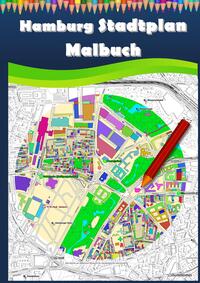 Vorderes Coverbild Hamburg Stadtplan Malbuch