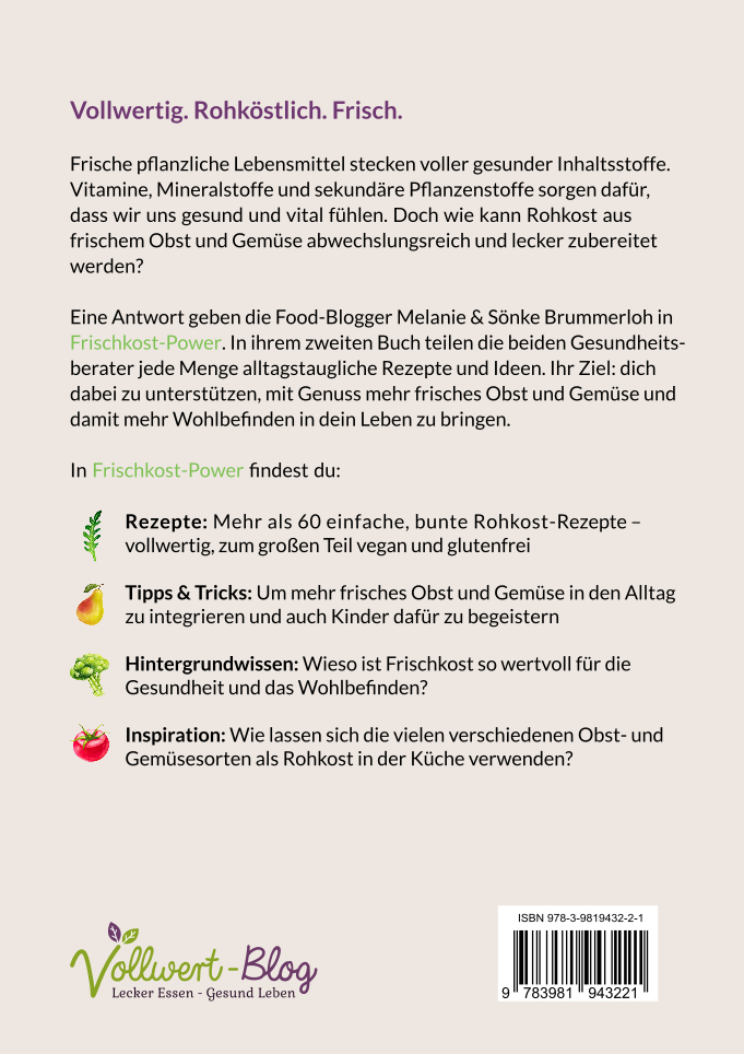 Rückseitencover Frischkost-Power