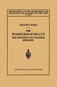Vorderes Coverbild Der Wasserhaushalt des Gesunden und Kranken Menschen