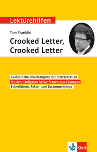 Vorderes Coverbild Klett Lektürehilfen Franklin, Crooked Letter, Crooked Letter