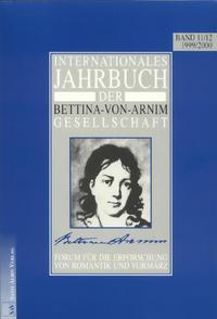 Vorderes Coverbild Internationales Jahrbuch der Bettina-von-Arnim-Gesellschaft