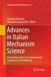 Vorderes Coverbild Advances in Italian Mechanism Science