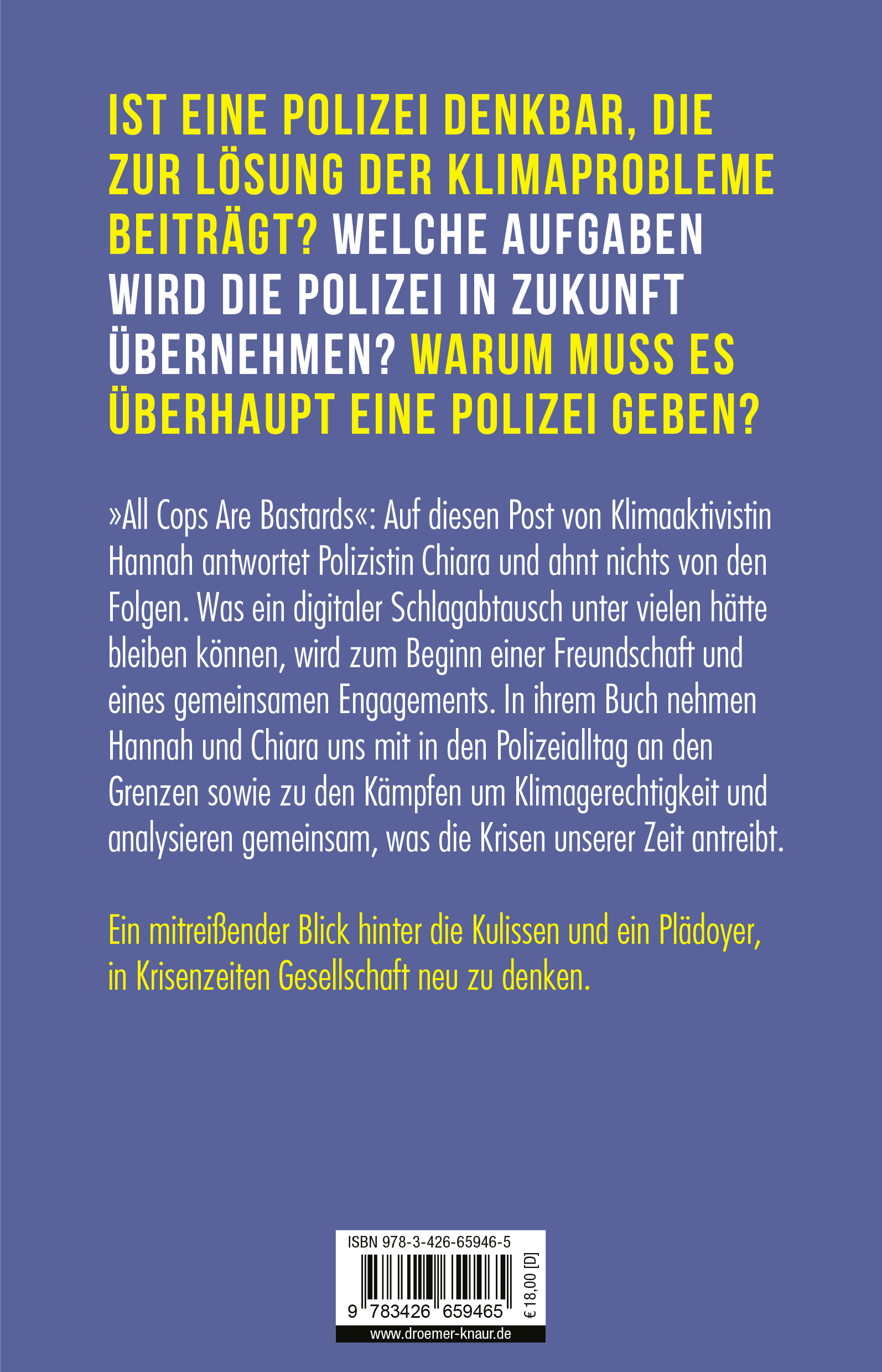 Rückseitencover Gegen das Klima der Gewalt