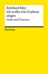 Vorderes Coverbild Ich wollte wie Orpheus singen. Lieder und Chansons