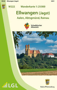 Vorderes Coverbild W222 Wanderkarte 1:25 000 Ellwangen (Jagst)